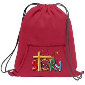 True Story Christmas Nativity Jesus Christian Christmas Sweatshirt Cinch Pack Bag