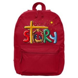 True Story Christmas Nativity Jesus Christian Christmas 16 in Basic Backpack