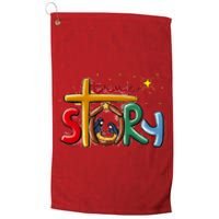 True Story Christmas Nativity Jesus Christian Christmas Platinum Collection Golf Towel