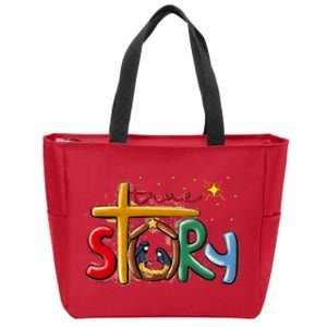 True Story Christmas Nativity Jesus Christian Christmas Zip Tote Bag