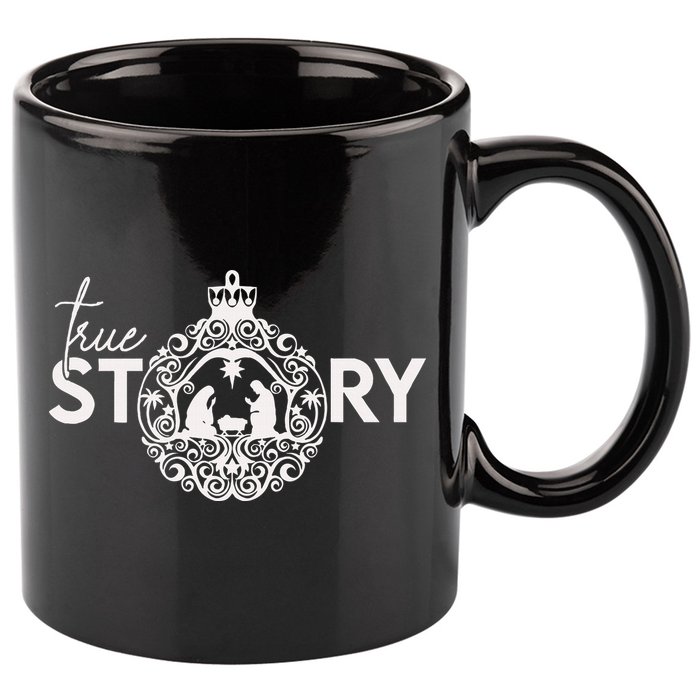 True Story Christmas Nativity Jesus Christian Christmas 11oz C Handle Ceramic Mug