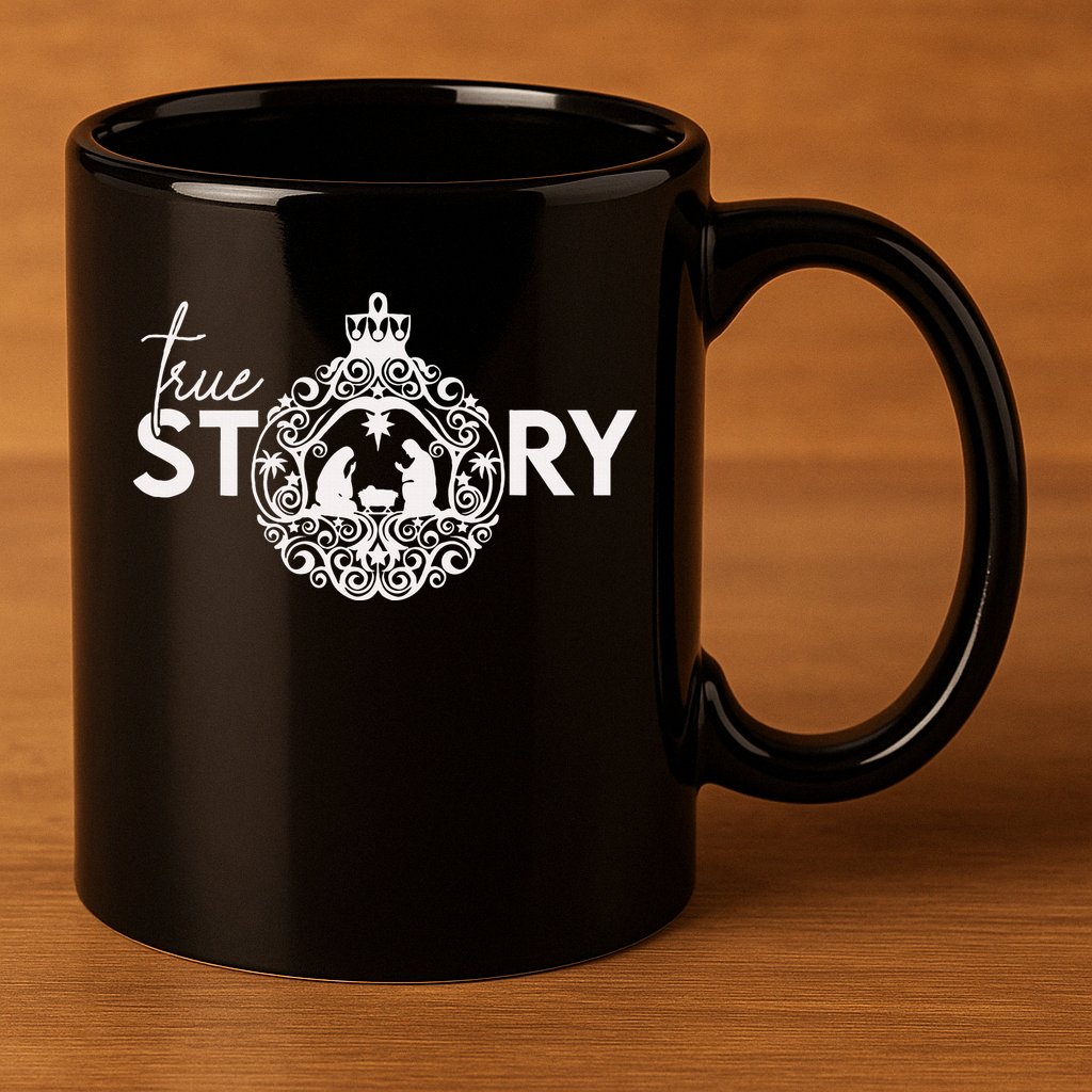 True Story Christmas Nativity Jesus Christian Christmas 11oz C Handle Ceramic Mug