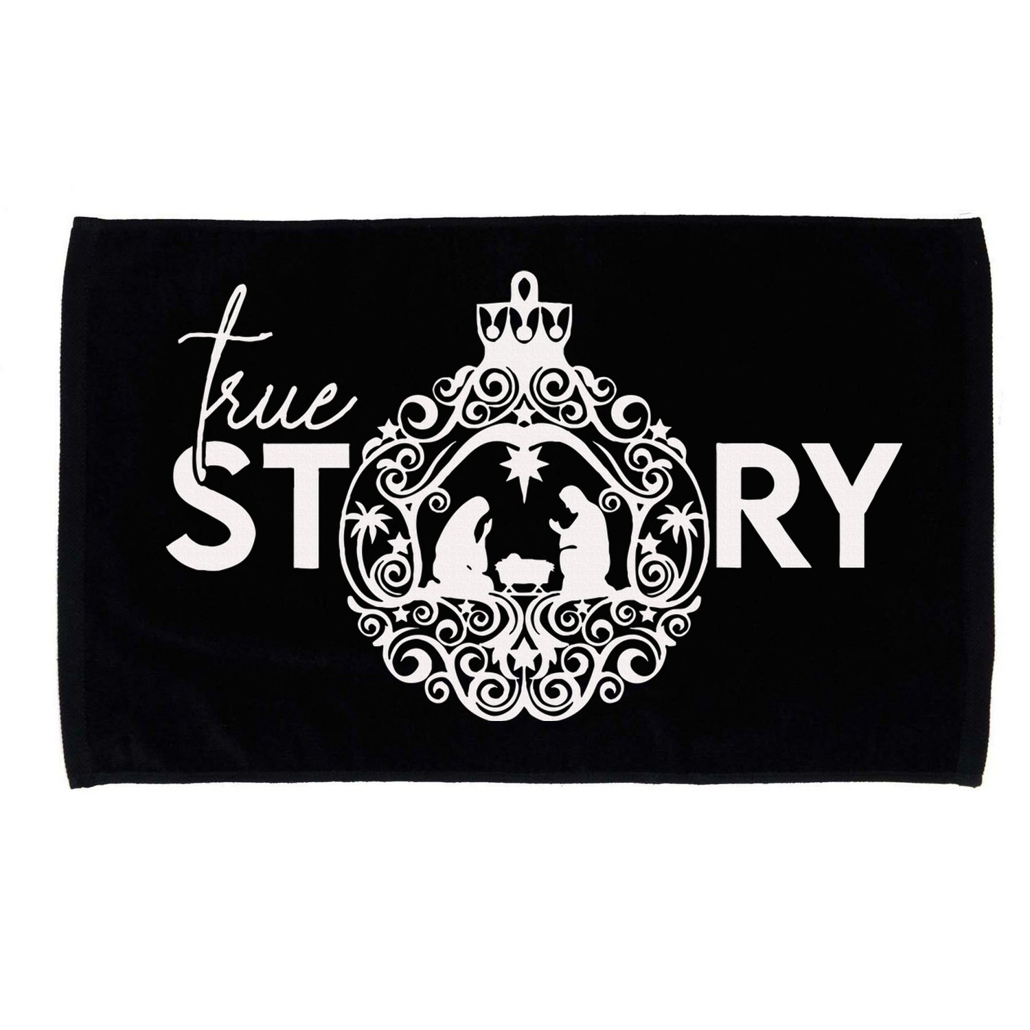 True Story Christmas Nativity Jesus Christian Christmas Microfiber Hand Towel