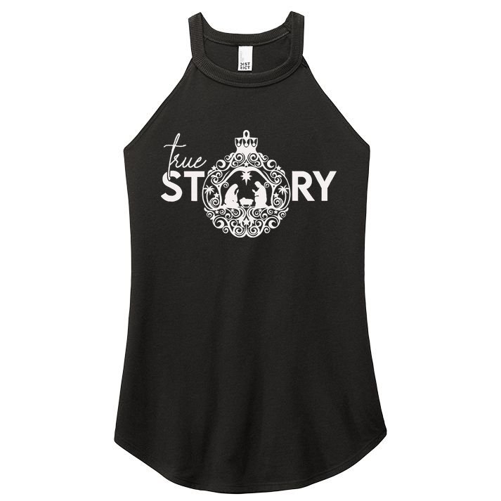 True Story Christmas Nativity Jesus Christian Christmas Women's Perfect Tri Rocker Tank