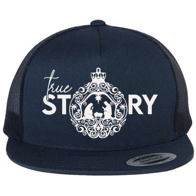True Story Christmas Nativity Jesus Christian Christmas Flatbill Hat