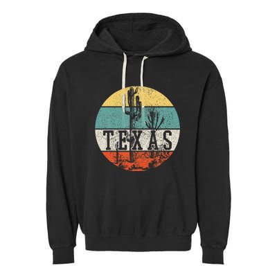 Texas State Country Retro Vintage Garment-Dyed Fleece Hoodie