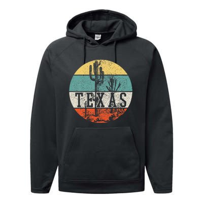 Texas State Country Retro Vintage Performance Fleece Hoodie