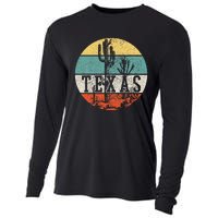 Texas State Country Retro Vintage Cooling Performance Long Sleeve Crew