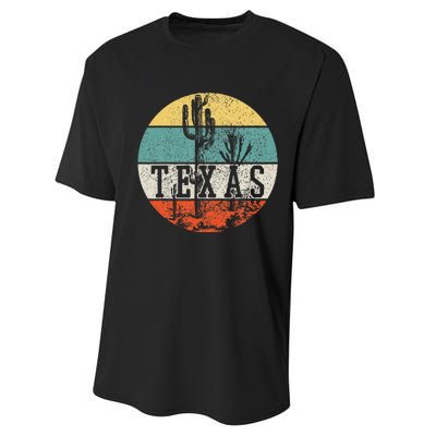 Texas State Country Retro Vintage Performance Sprint T-Shirt