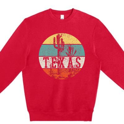 Texas State Country Retro Vintage Premium Crewneck Sweatshirt