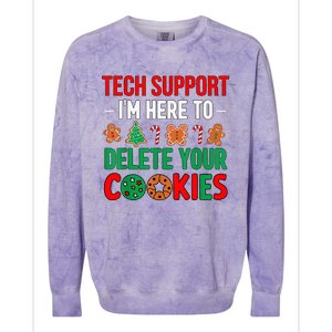 Tech Support Christmas Cookies Women Funny Christmas Colorblast Crewneck Sweatshirt