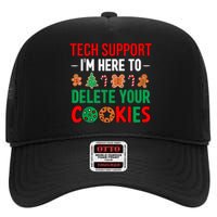 Tech Support Christmas Cookies Women Funny Christmas High Crown Mesh Back Trucker Hat