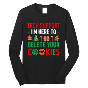 Tech Support Christmas Cookies Women Funny Christmas Long Sleeve Shirt