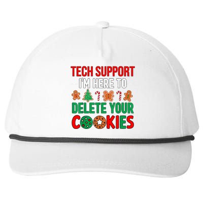 Tech Support Christmas Cookies Women Funny Christmas Snapback Five-Panel Rope Hat