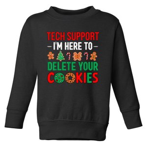 Tech Support Christmas Cookies Women Funny Christmas Toddler Sweatshirt