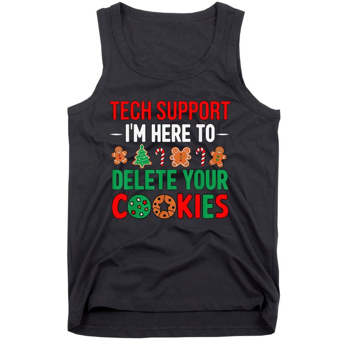 Tech Support Christmas Cookies Women Funny Christmas Tank Top