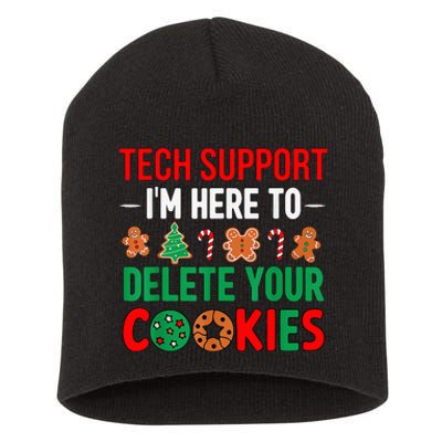 Tech Support Christmas Cookies Women Funny Christmas Short Acrylic Beanie