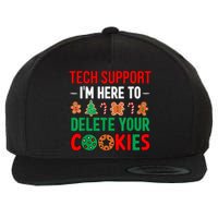 Tech Support Christmas Cookies Women Funny Christmas Wool Snapback Cap