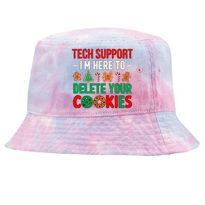 Tech Support Christmas Cookies Women Funny Christmas Tie-Dyed Bucket Hat