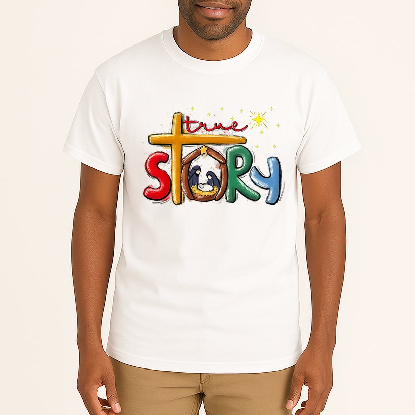 True Story Christmas Nativity Jesus Christian Christmas Tall T-Shirt