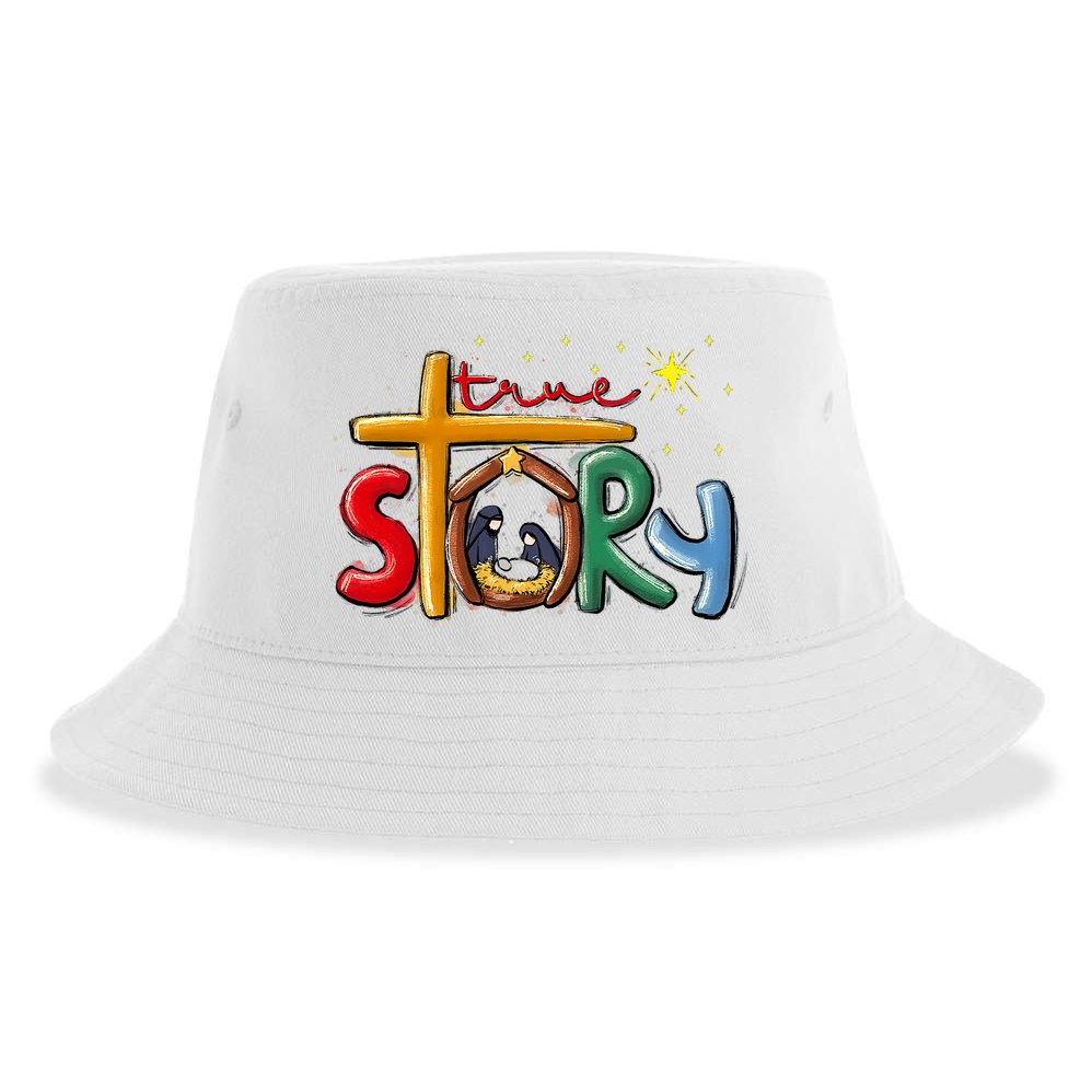 True Story Christmas Nativity Jesus Christian Christmas Sustainable Bucket Hat