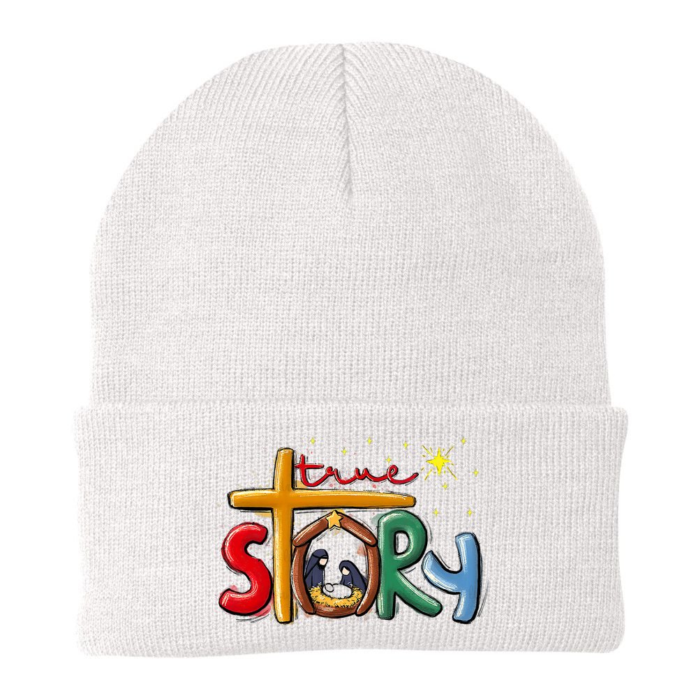 True Story Christmas Nativity Jesus Christian Christmas Beanie