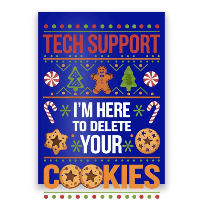 Tech Support Christmas Cookies Funny Christmas Gift Poster