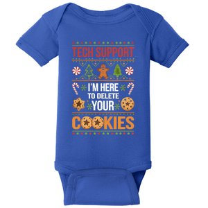 Tech Support Christmas Cookies Funny Christmas Gift Baby Bodysuit