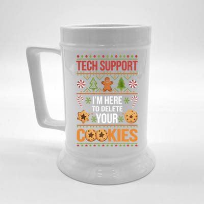 Tech Support Christmas Cookies Funny Christmas Gift Beer Stein