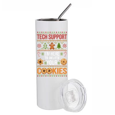 Tech Support Christmas Cookies Funny Christmas Gift Stainless Steel Tumbler