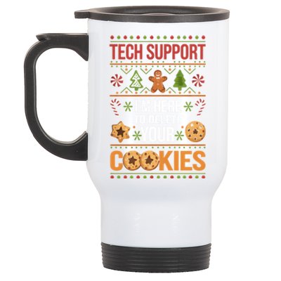 Tech Support Christmas Cookies Funny Christmas Gift Stainless Steel Travel Mug