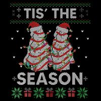 The Season Christmas Tree Cakes Debbie Becky Xmas Pyjama Mesh Reversible Basketball Jersey Tank
