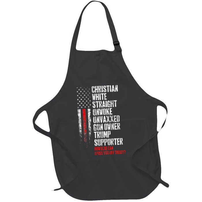 Trump Supporter Christian White Straight Unwoke Unvaxxed Apron