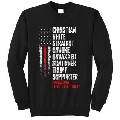 Trump Supporter Christian White Straight Unwoke Unvaxxed Sweatshirt