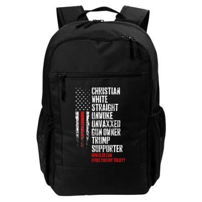 Trump Supporter Christian White Straight Unwoke Unvaxxed Backpack
