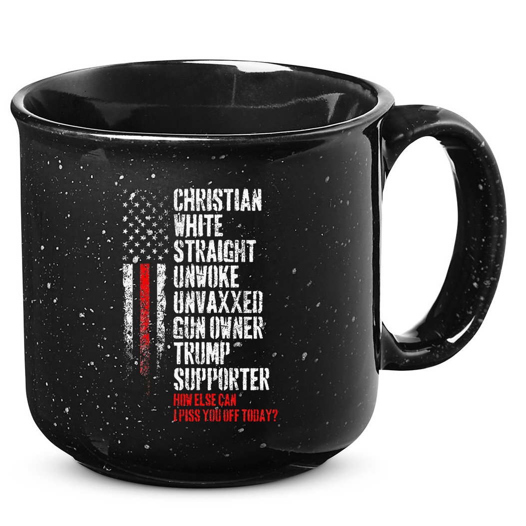 Trump Supporter Christian White Straight Unwoke Unvaxxed 15oz Campfire Ceramic Mug