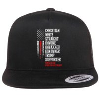 Trump Supporter Christian White Straight Unwoke Unvaxxed Flatbill Hat