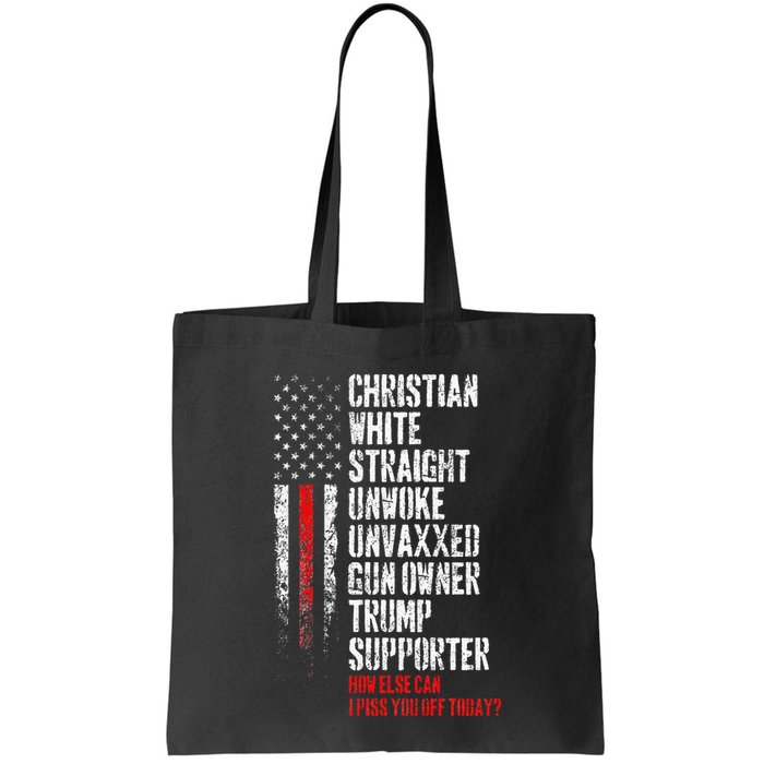 Trump Supporter Christian White Straight Unwoke Unvaxxed Bag