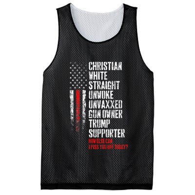 Trump Supporter Christian White Straight Unwoke Unvaxxed Mesh Reversible Basketball Jersey Tank