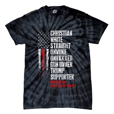 Trump Supporter Christian White Straight Unwoke Unvaxxed Tie-Dye T-Shirt