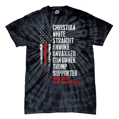 Trump Supporter Christian White Straight Unwoke Unvaxxed Tie-Dye T-Shirt