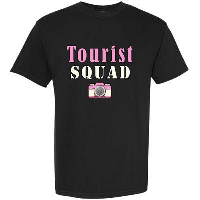 Tourist Squad Camera Girl Souvenir Vacation Travel Retro Garment-Dyed Heavyweight T-Shirt