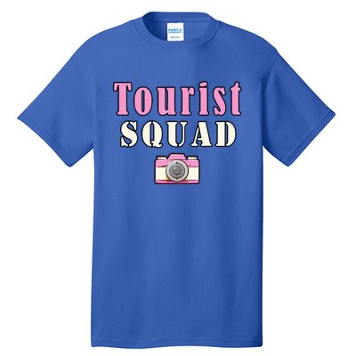 Tourist Squad Camera Girl Souvenir Vacation Travel Retro Tall T-Shirt