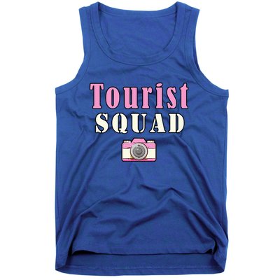 Tourist Squad Camera Girl Souvenir Vacation Travel Retro Tank Top