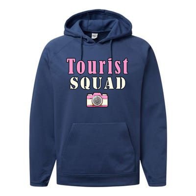 Tourist Squad Camera Girl Souvenir Vacation Travel Retro Performance Fleece Hoodie