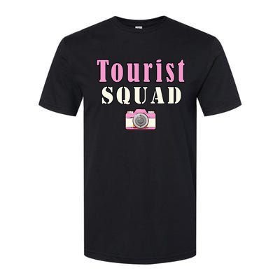 Tourist Squad Camera Girl Souvenir Vacation Travel Retro Softstyle CVC T-Shirt