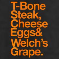 Tbone Steak Cheese Eggs And WelchS Grape Funny 7 Panel Mesh Trucker Snapback Hat