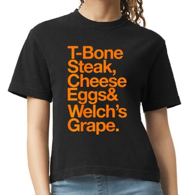 Tbone Steak Cheese Eggs And WelchS Grape Funny Comfort Colors Boxy T-Shirt