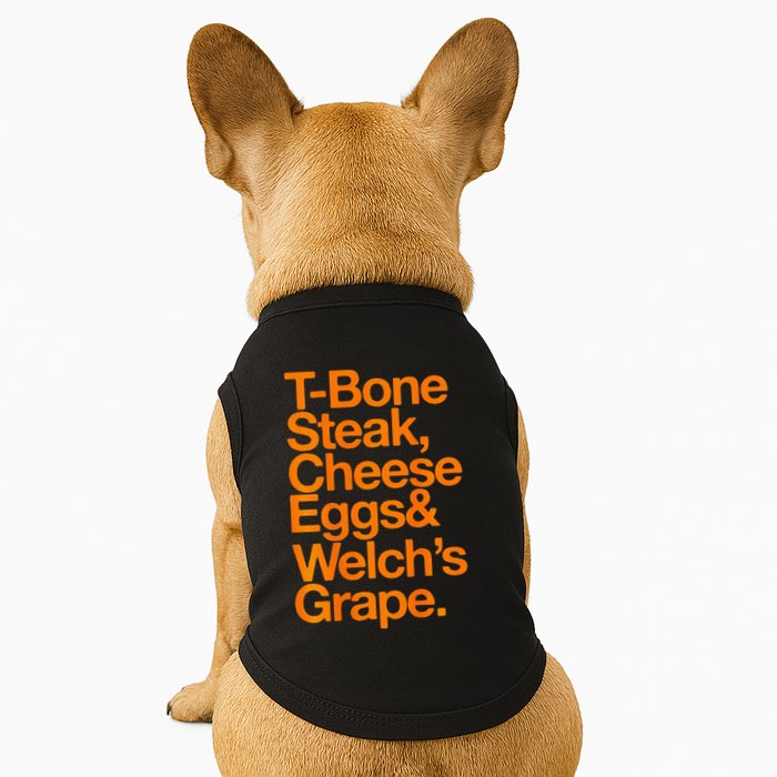 Tbone Steak Cheese Eggs And WelchS Grape Funny Doggie Tank