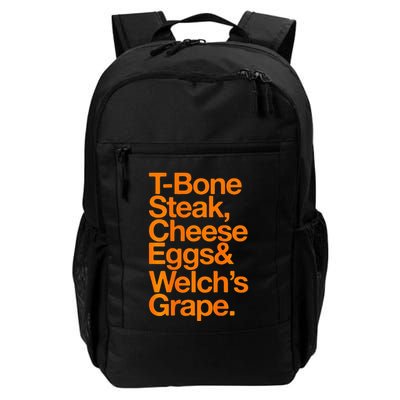 Tbone Steak Cheese Eggs And WelchS Grape Funny Backpack